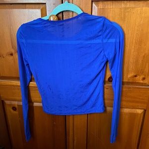 Mesh royal blue shirt